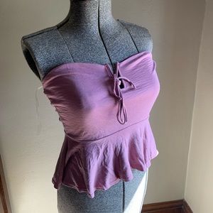 Ivory Love Size Medium Pink Cropped Shirt